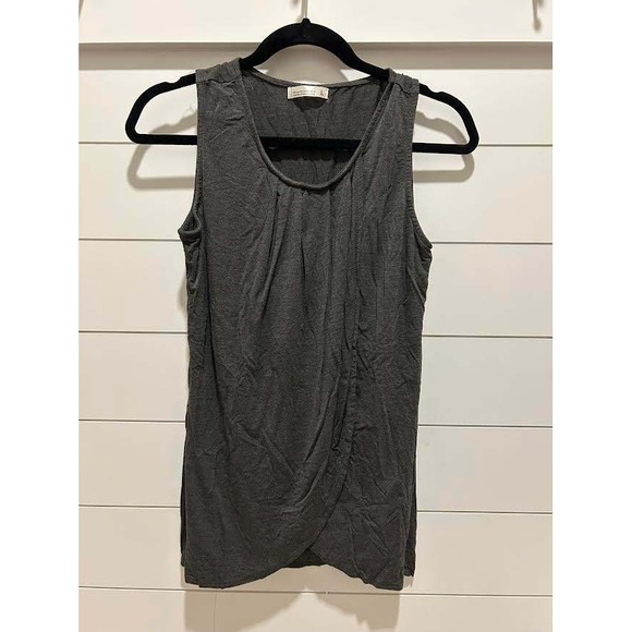 We are the advocate of healthy breastfeeding Tops - Maternity Nursing Tank Top Charcoal Gray Breastfeeding Sleeveless Shirt Large